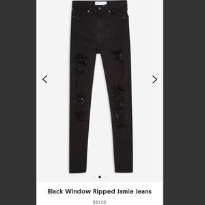 Black distressed Jamie jeans